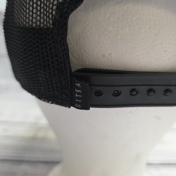 Sitka Hat‎ Cap Snap Back Black Trucker Mesh Patch Embroidered Mid Profile Fit - Picture 6 of 10